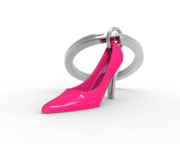 breloczek szpilka but różowy – metalmorphose