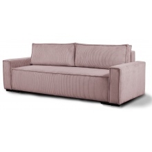 kanapa rozkładana tika z pojemnikiem różowa sztruks