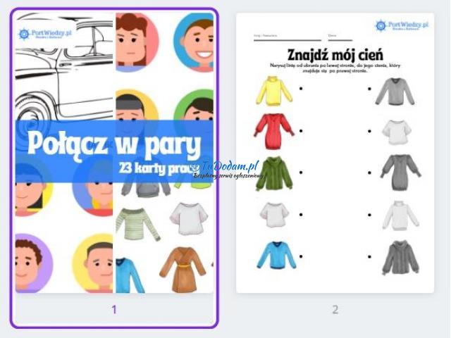 Połącz w pary. 23 karty pracy