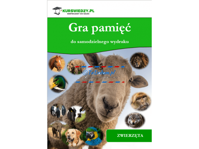 Gra pamięć do samodzielnego wydruku. Zwierzęta