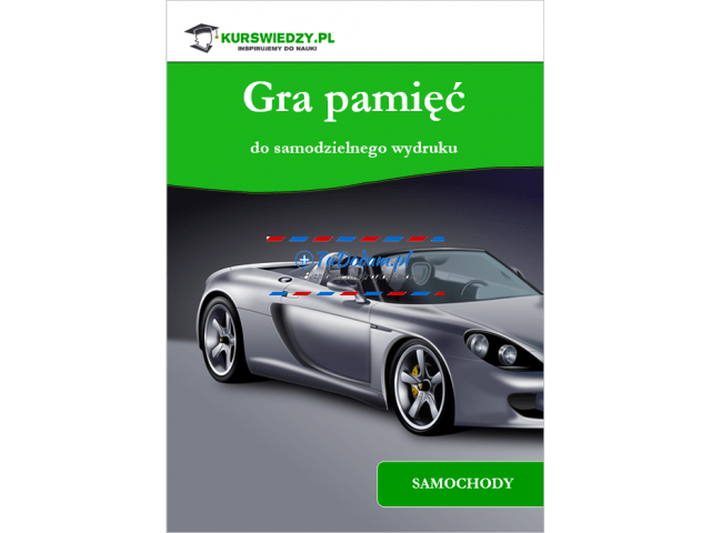 Gra pamięć do samodzielnego wydruku. Samochody