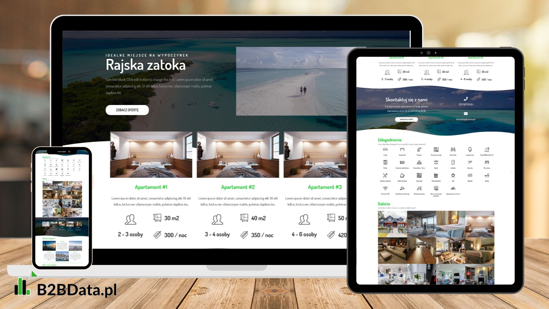 Strona www dla biura podróży