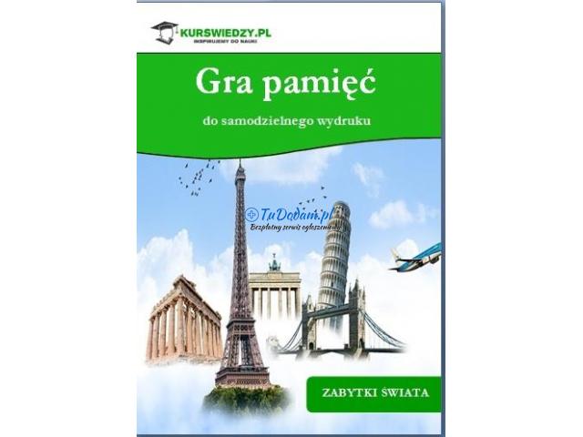 Gra pamięć do samodzielnego wydruku. Zabytki świata