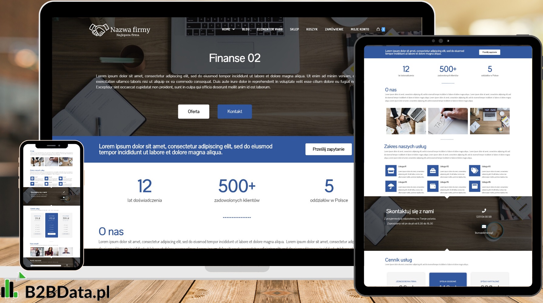 Finanse02 – Szablon Do Wtyczki Elementor