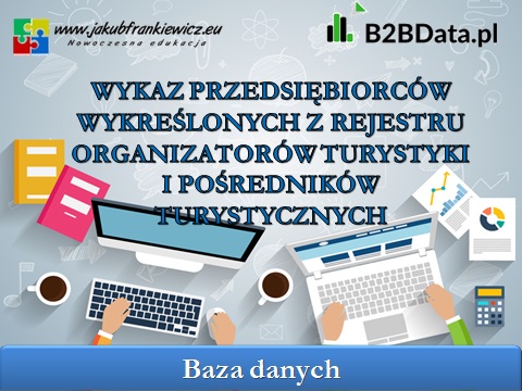 Wykaz przedsiębiorców wykreślonych z rejestru organizatorów turystyki i pośredników turystycznych
