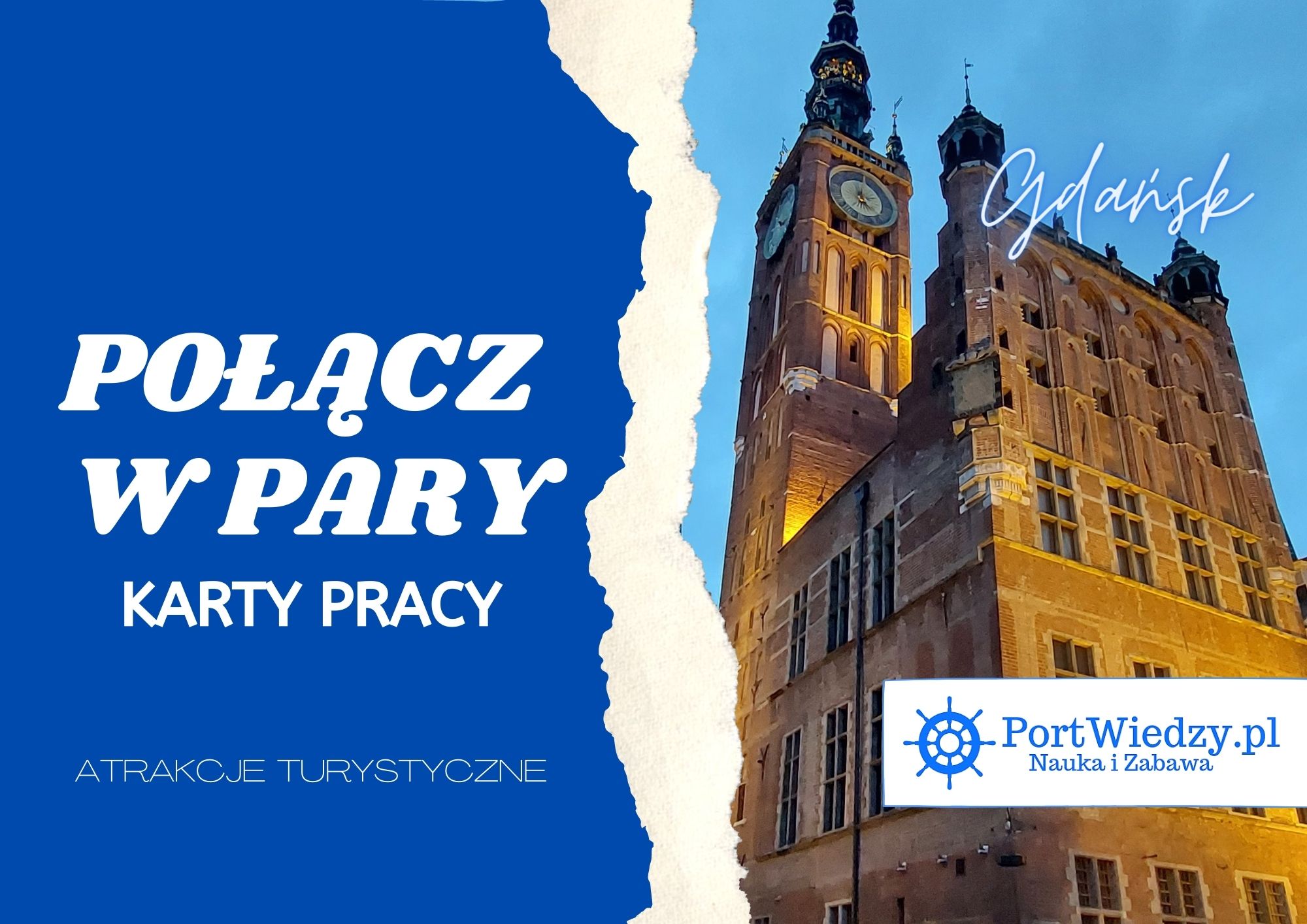 Gdańsk. Atrakcje turystyczne – Połącz w pary. Karty pracy