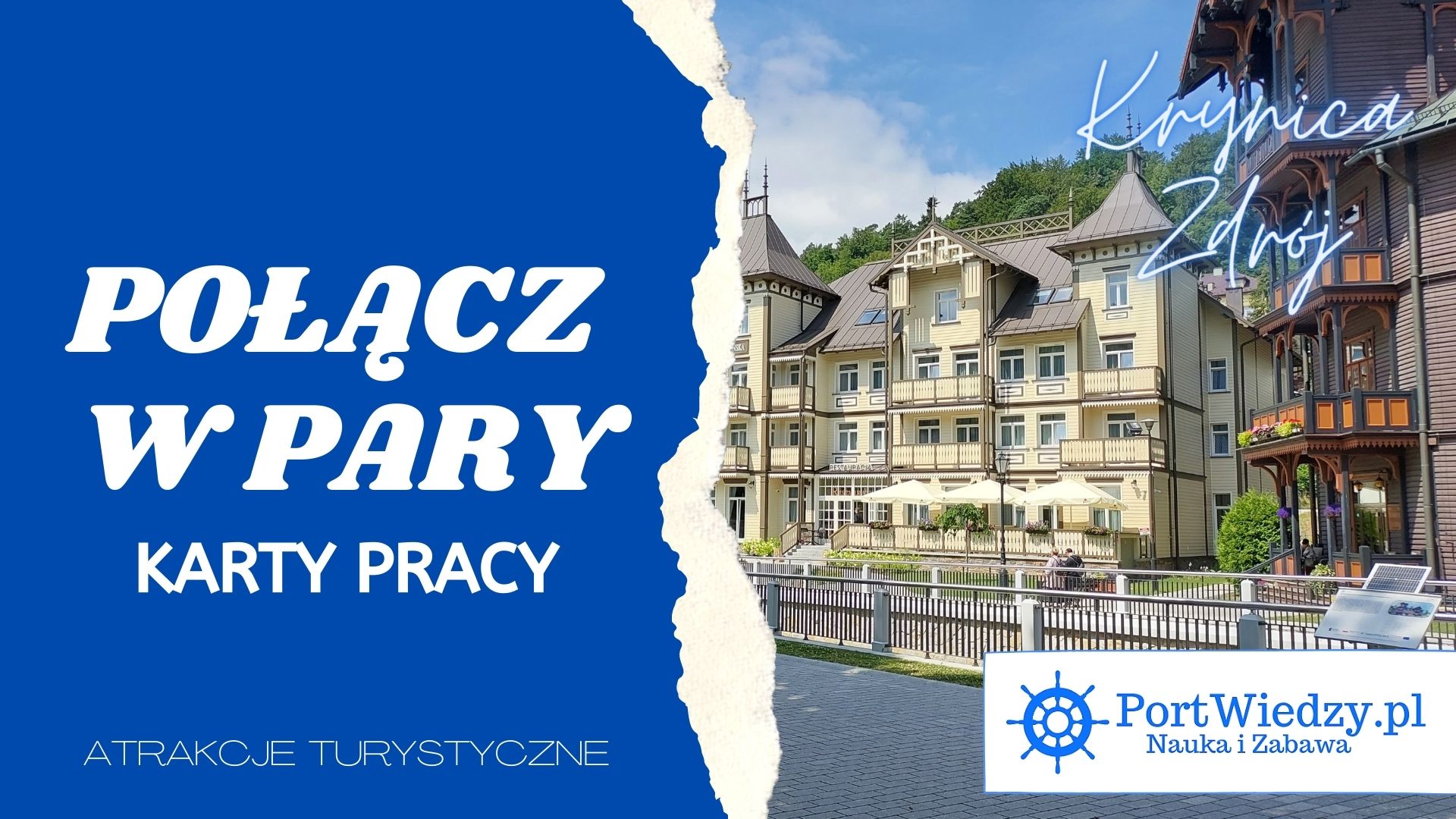 Krynica-Zdrój. Atrakcje turystyczne – Połącz w pary. Karty pracy.