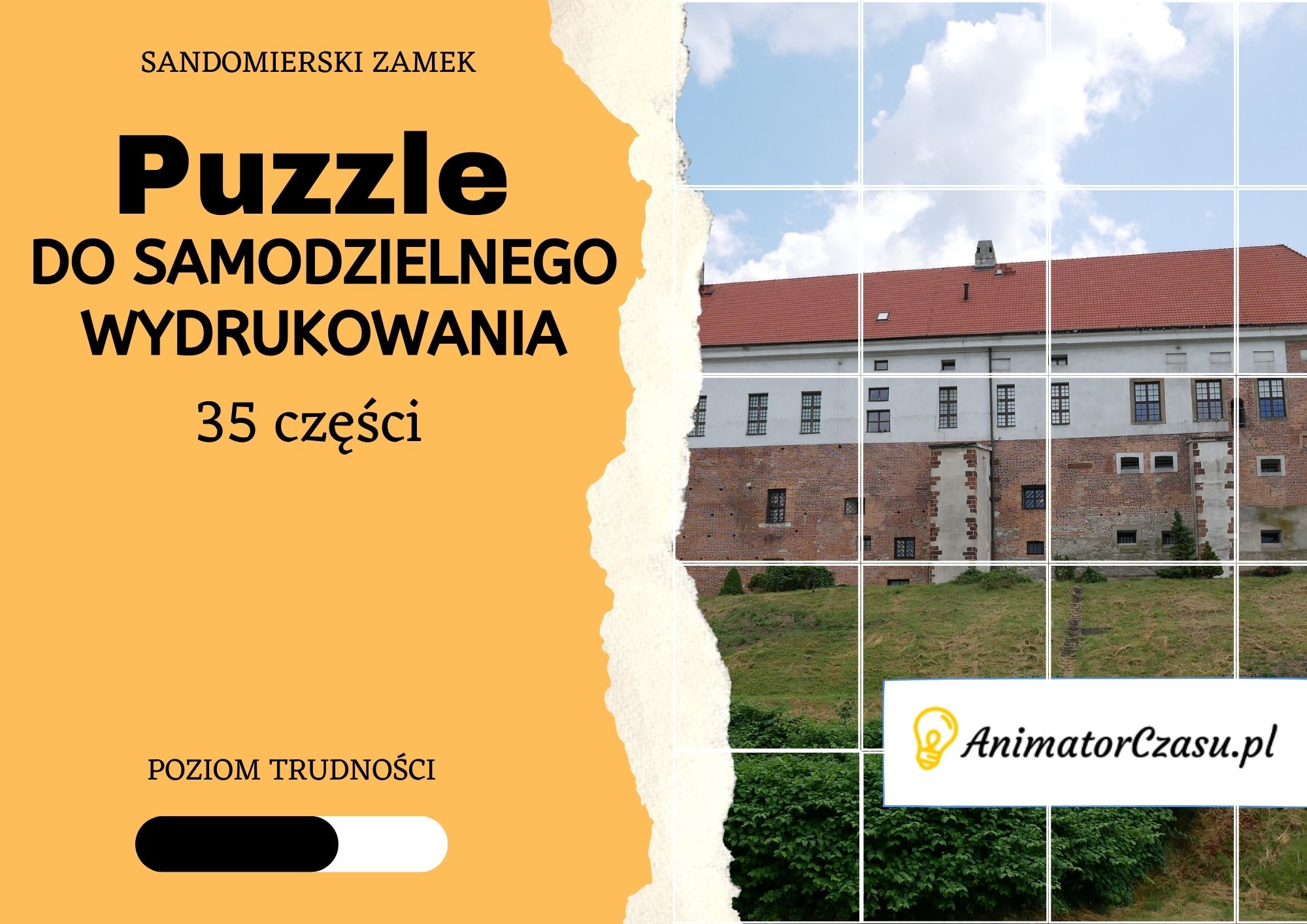 Sandomierski zamek – Puzzle do wydruku