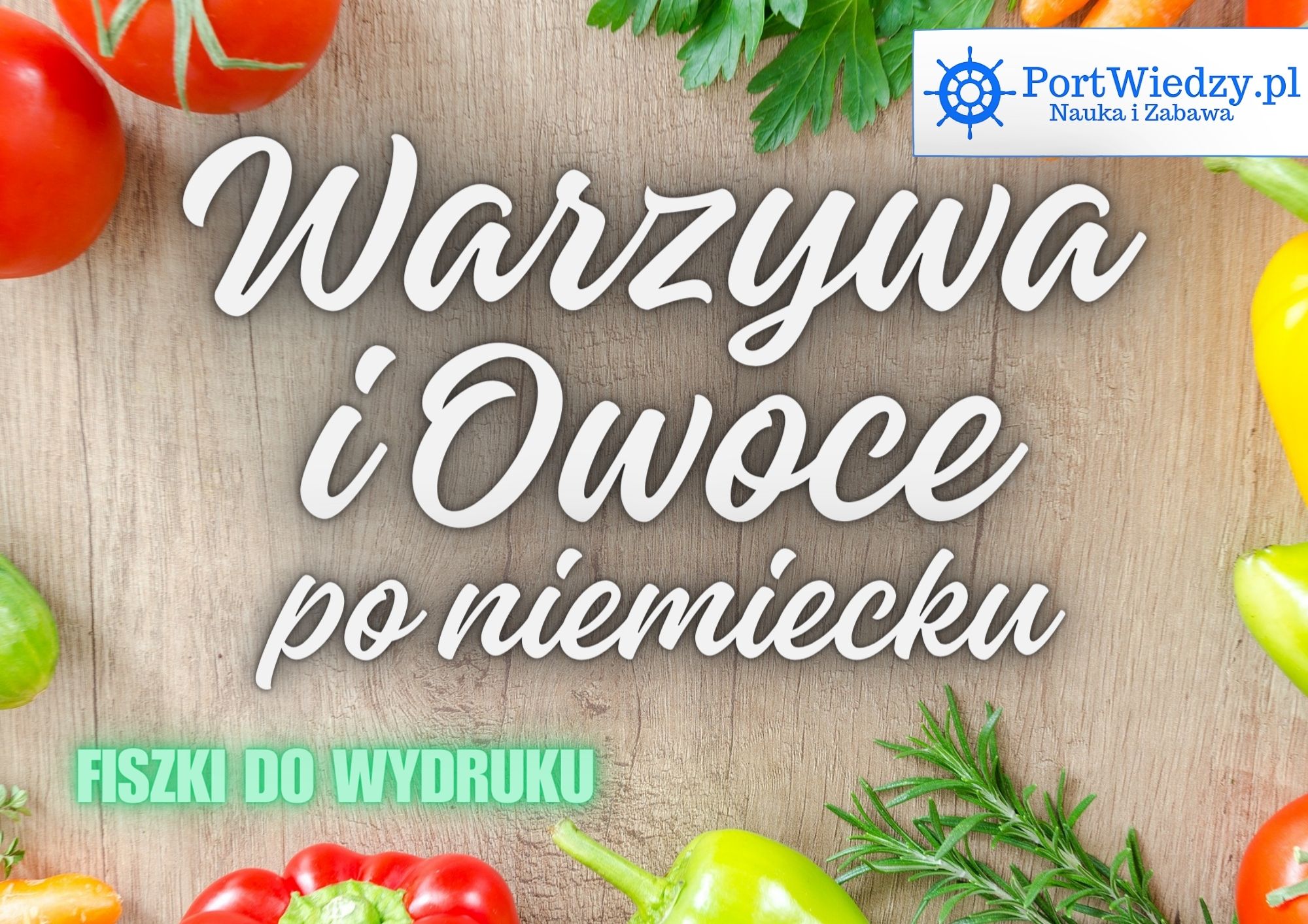 Warzywa i owoce po niemiecku: Fiszki do wydruku