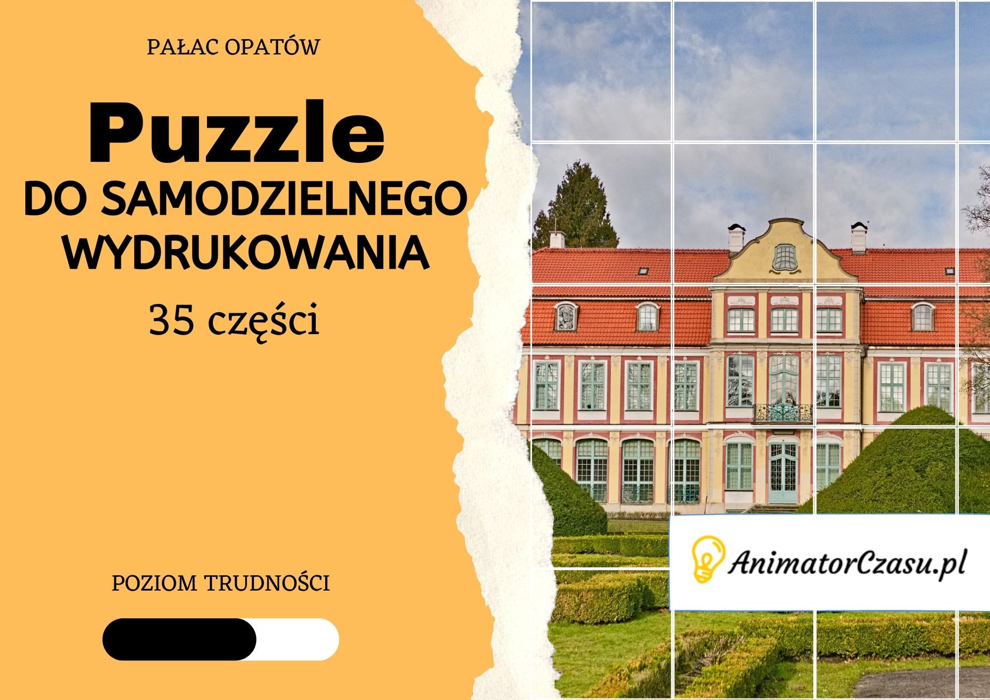 Pałac Opatów – Puzzle do wydruku