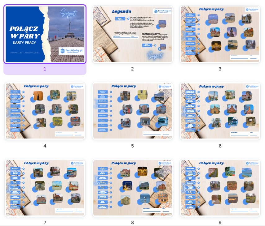 Sopot. Atrakcje turystyczne – Połącz w pary