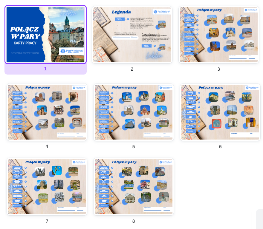 Lublin. Atrakcje turystyczne – Połącz w pary