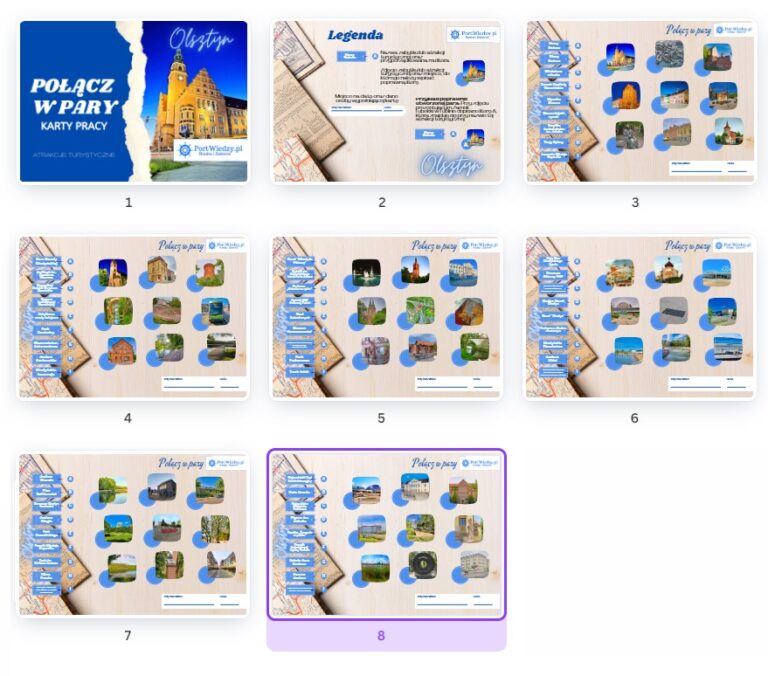 Olsztyn. Atrakcje turystyczne – Połącz w pary