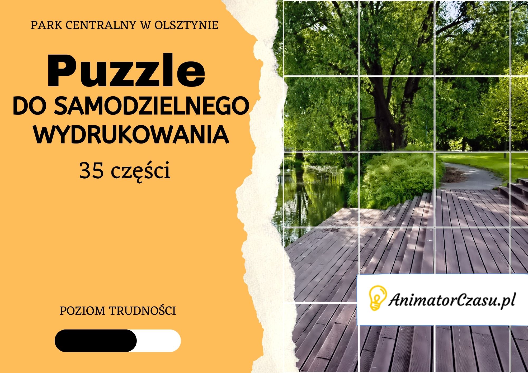 Park Centralny w Olsztynie – Puzzle do wydruku