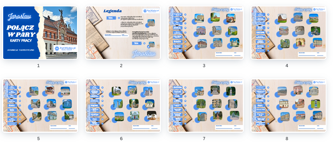 Jarosław. Atrakcje turystyczne – Połącz w pary