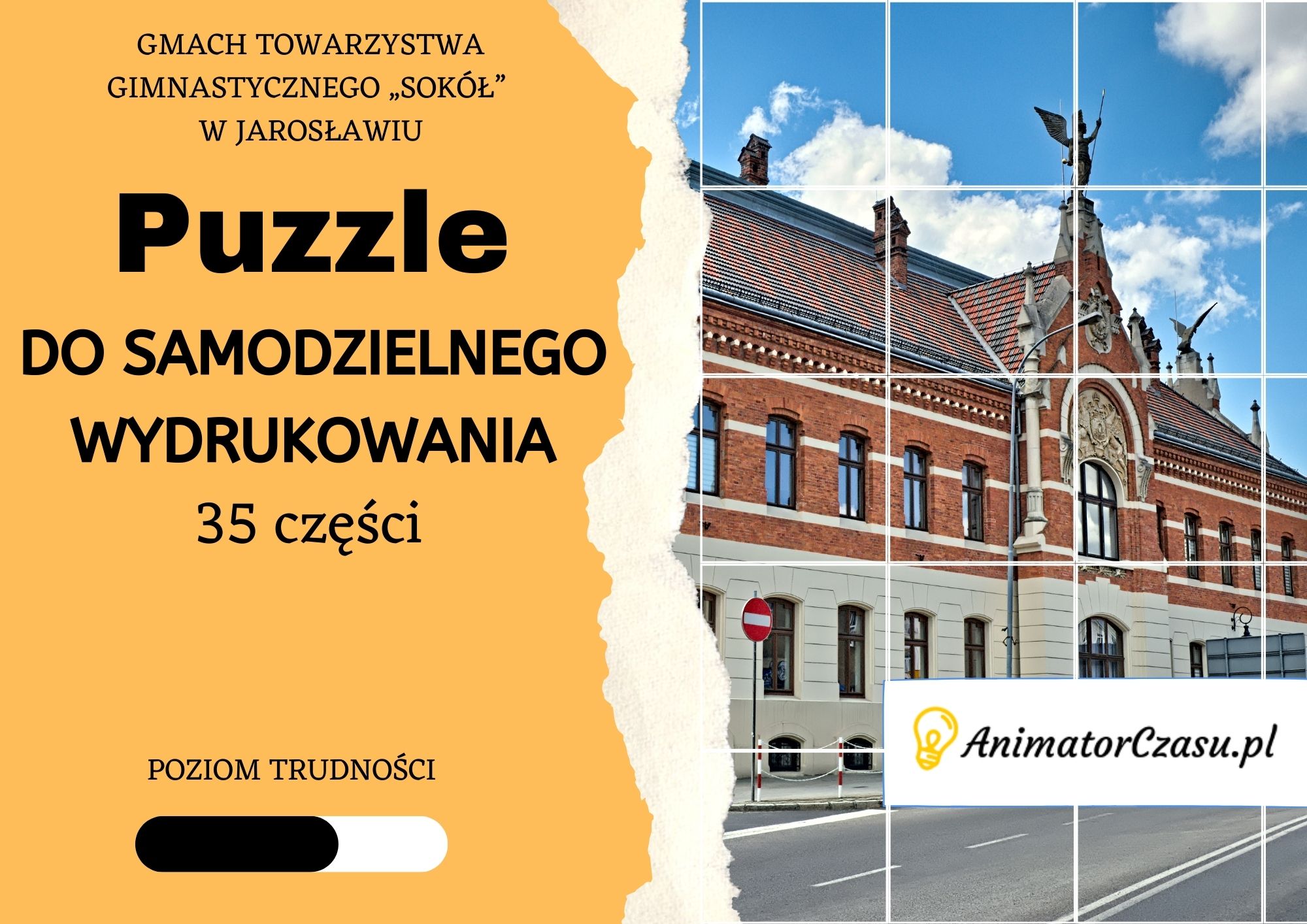 Gmach Towarzystwa Gimnastycznego „Sokół” w Jarosławiu – Puzzle do wydruku