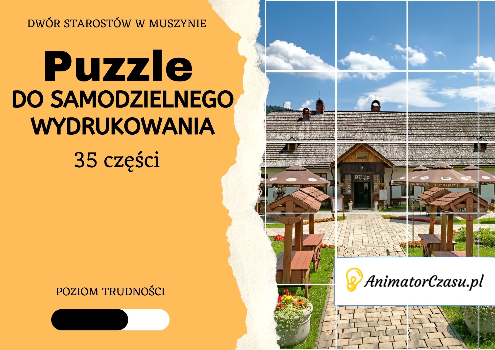 Dwór Starostów – Puzzle do wydruku