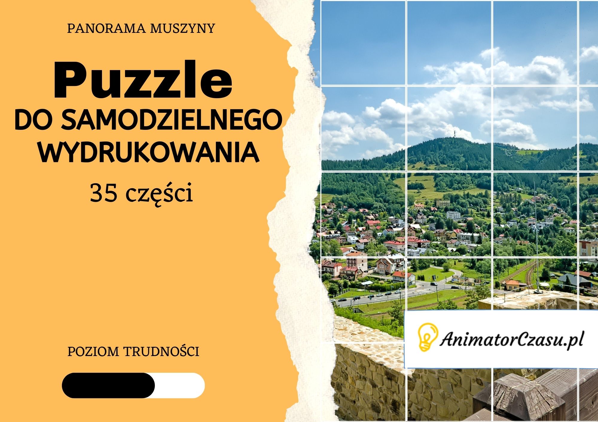 Panorama Muszyny – Puzzle do wydruku