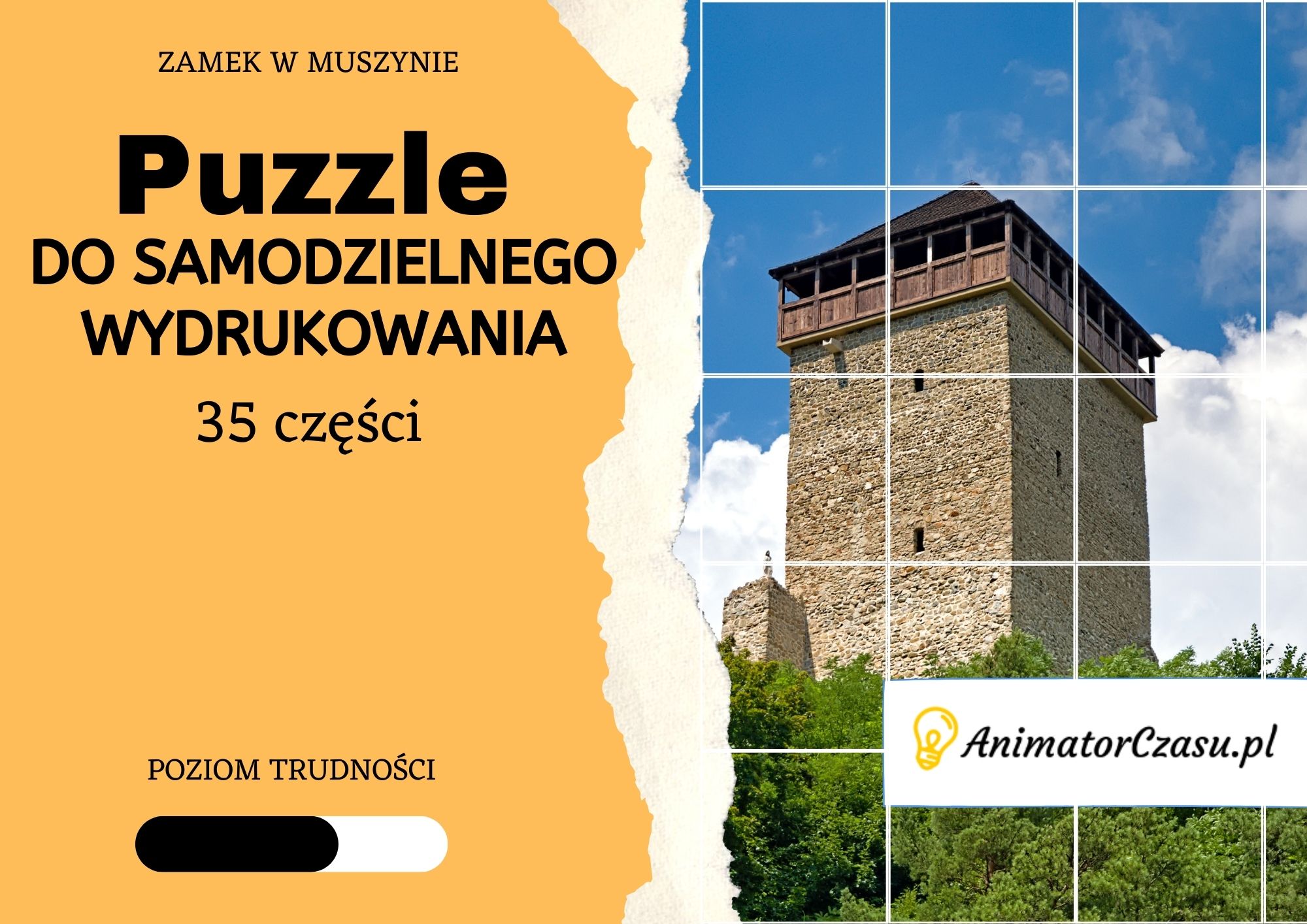 Zamek w Muszynie – Puzzle do wydruku