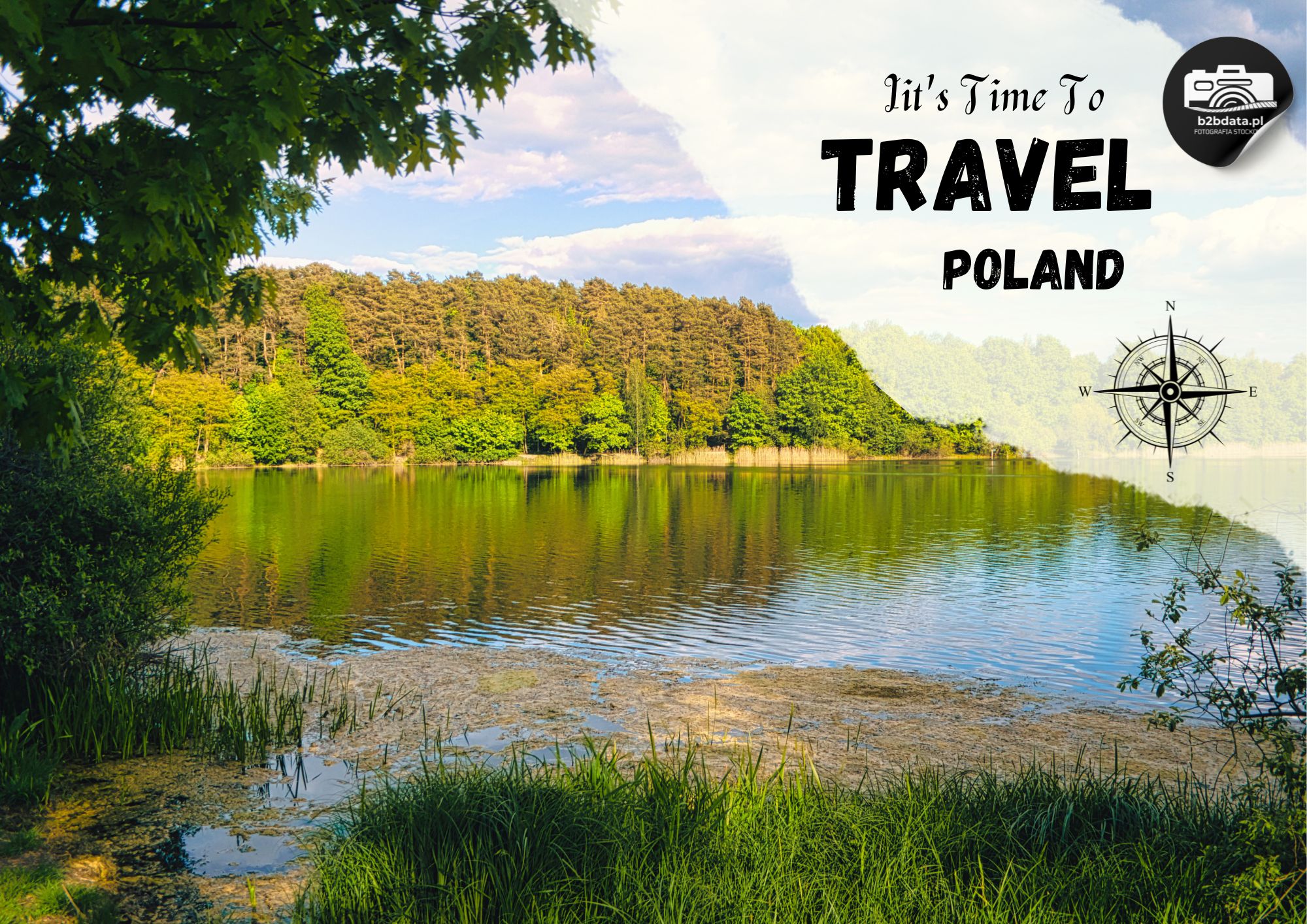 Jezioro Długie w Olsztynie – Plakat do samodzielnego wydrukowania