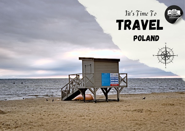 Budka ratownika na plaży – Plakat do samodzielnego wydrukowania