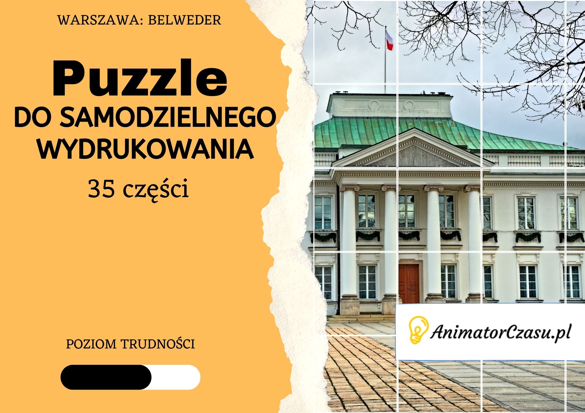 Warszawa. Belweder – Puzzle do wydruku