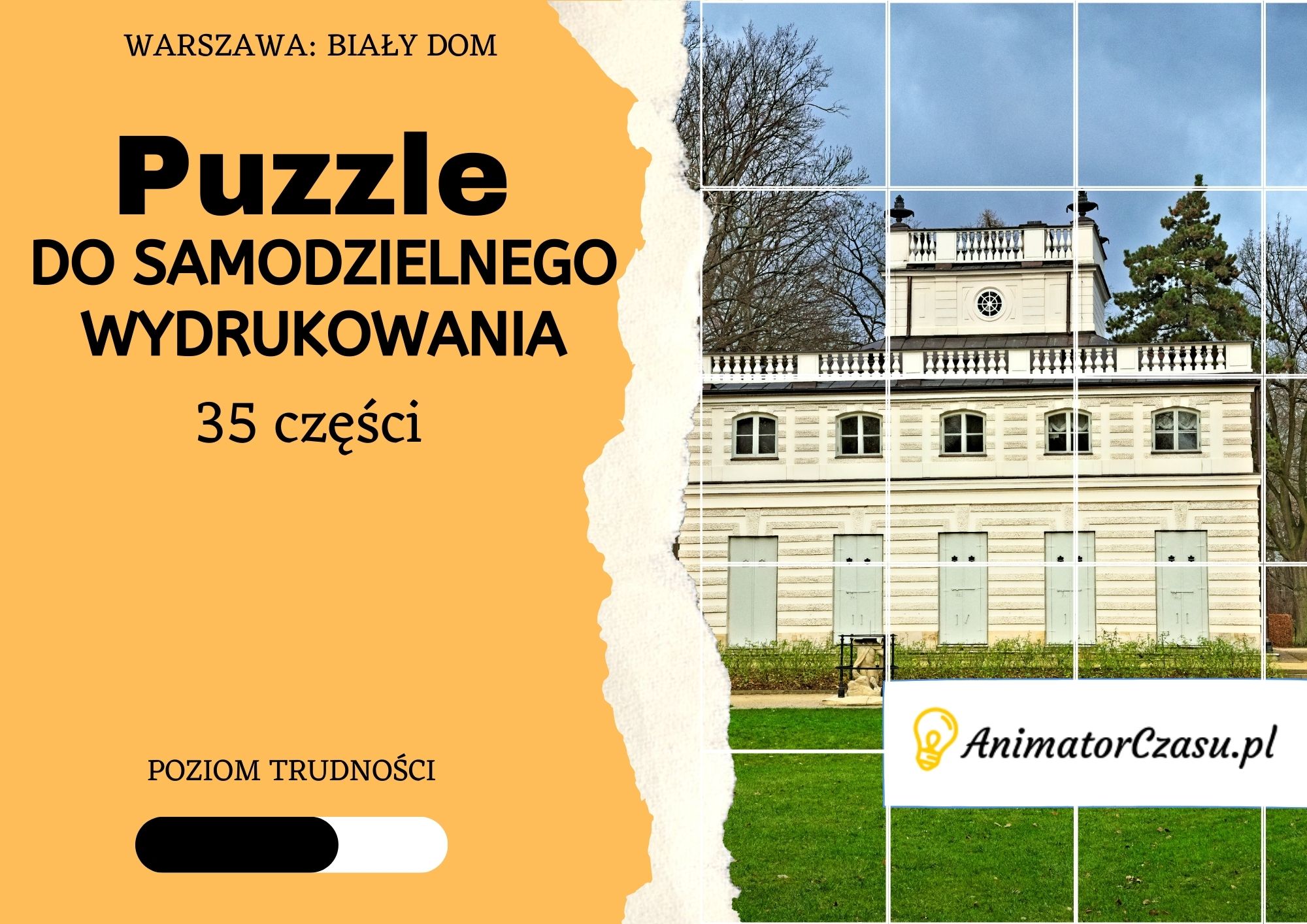 Warszawa. Biały Dom – Puzzle do wydruku
