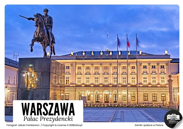 Warszawa – Pałac Prezydencki – Plakat do samodzielnego wydrukowania