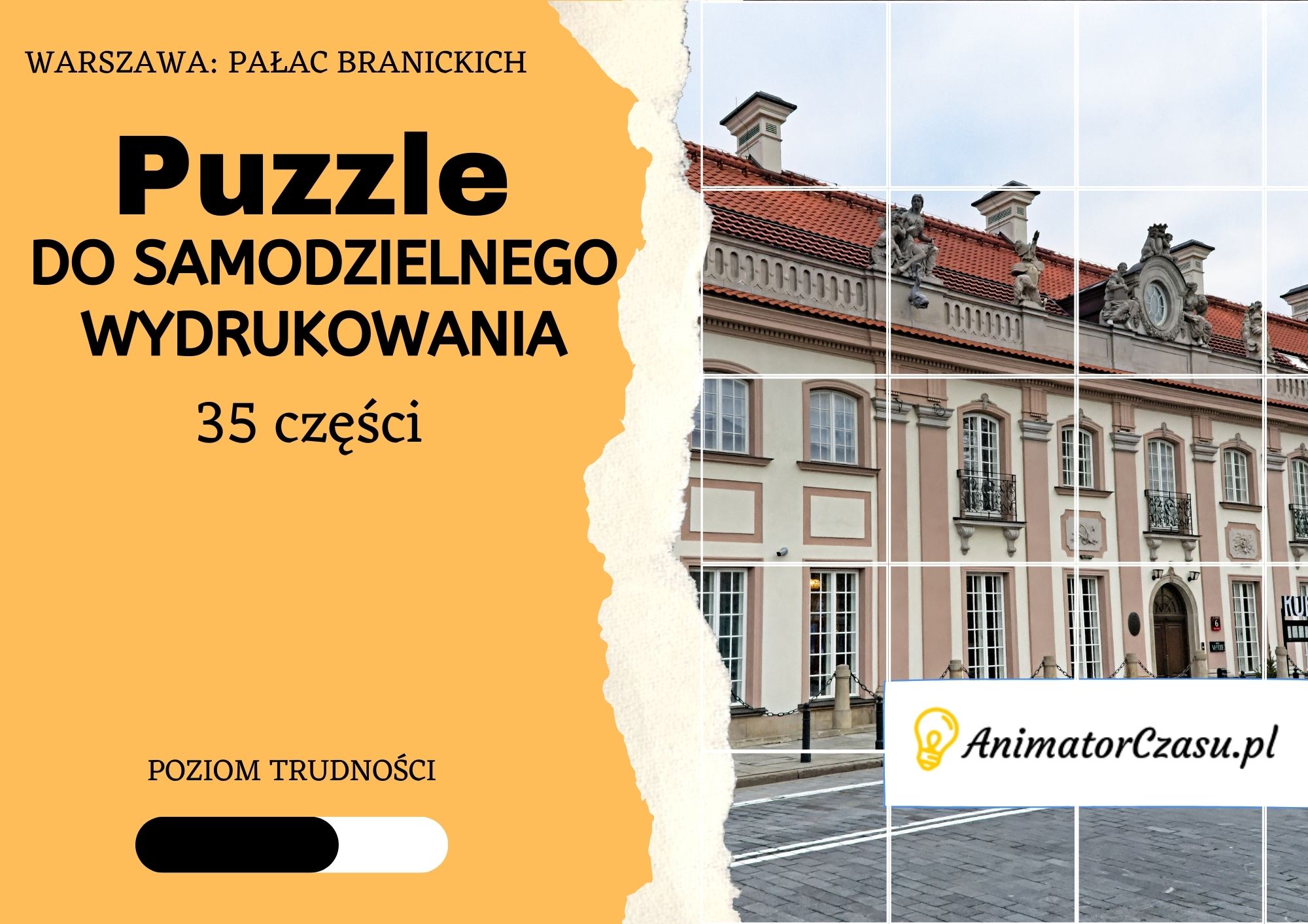 Warszawa. Pałac Branickich – Puzzle do wydruku