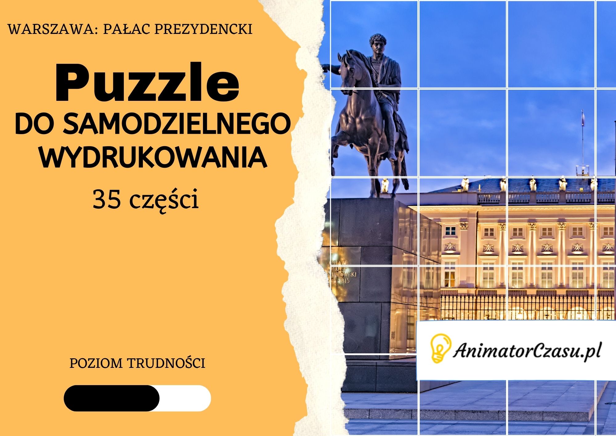 Warszawa. Pałac Prezydencki – Puzzle do wydruku
