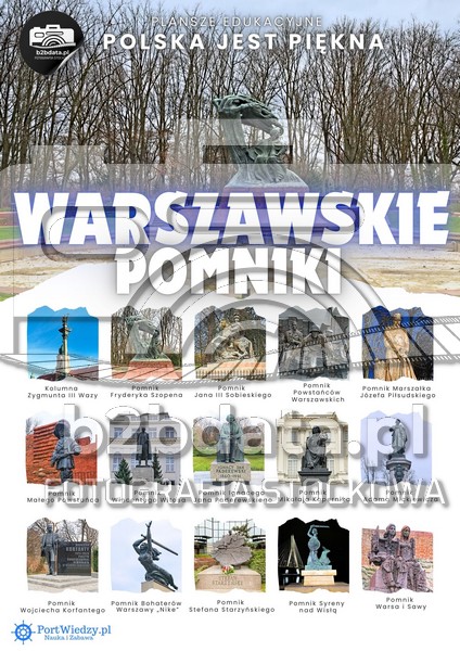 Warszawskie pomniki – Plansza edukacyjna