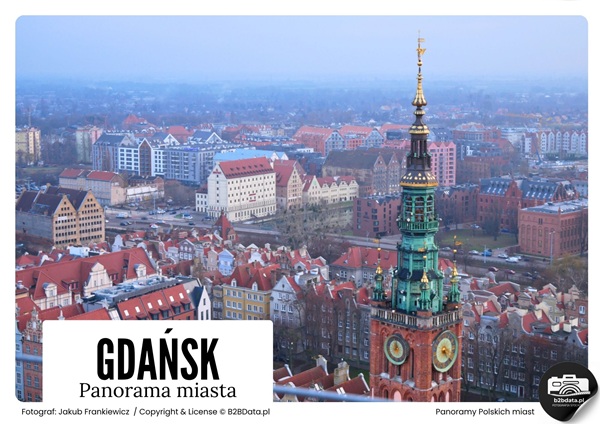 Gdańsk 01 – Panorama miasta – Plakat do samodzielnego wydrukowania