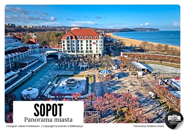 Sopot – Panorama miasta – Plakat do samodzielnego wydrukowania