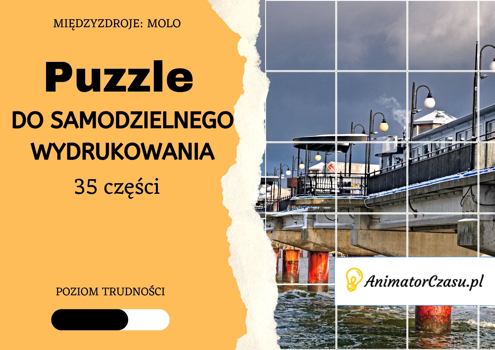 Międzyzdroje: Molo – Puzzle do wydruku
