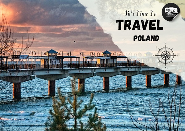 Międzyzdroje – Molo o zachodzie Słońca – Plakat do samodzielnego wydrukowania