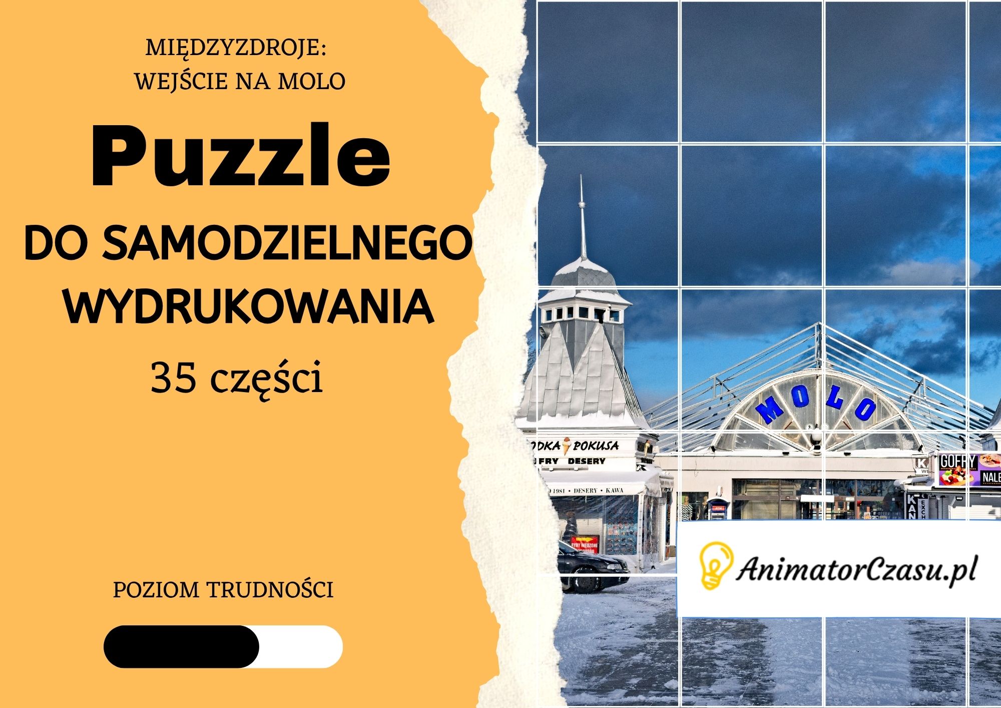 Międzyzdroje: Wejście na molo – Puzzle do wydruku