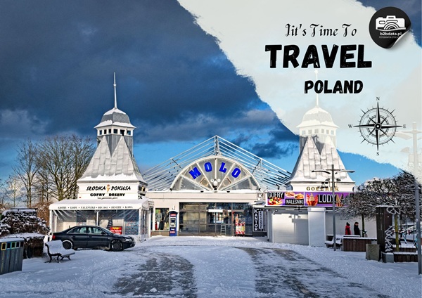 Międzyzdroje – Wejście na molo – Plakat do samodzielnego wydrukowania