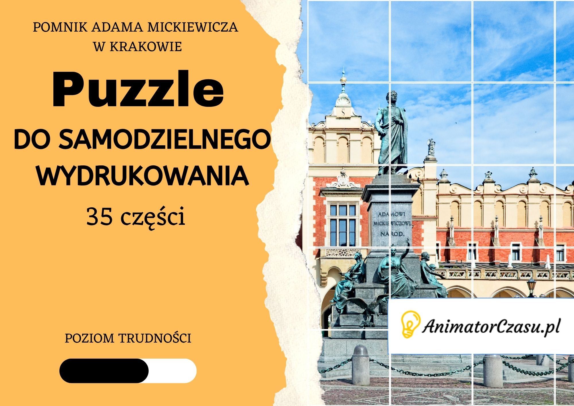 Puzzle – Pomnik Adama Mickiewicza w Krakowie