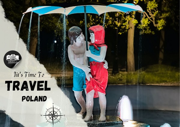 Ciechocinek – Fontanna Jaś i Małgosia – Plakat do samodzielnego wydrukowania