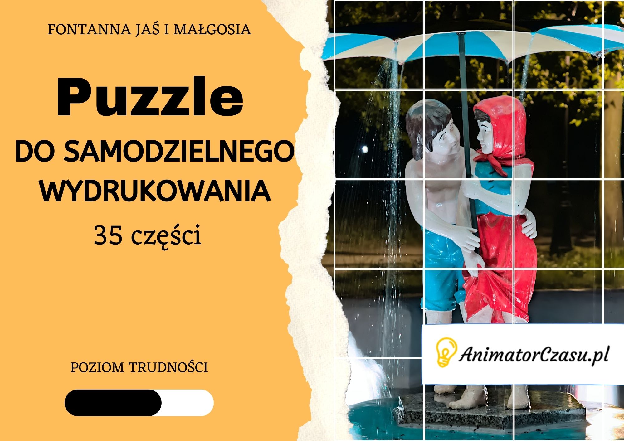Puzzle – Fontanna Jaś i Małgosia w Ciechocinku
