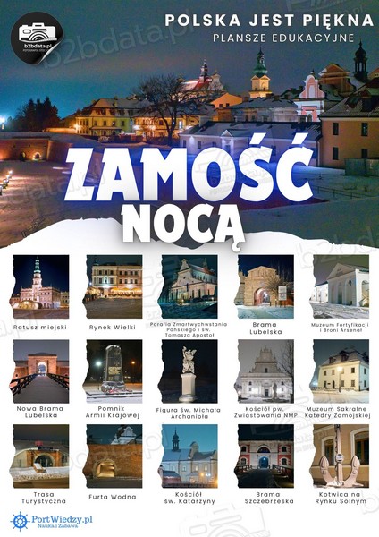 Zamość nocą – Plansza edukacyjna