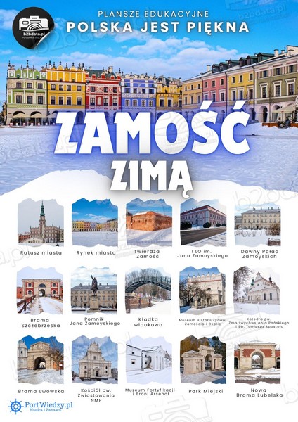 Zamość zimą – Plansza edukacyjna